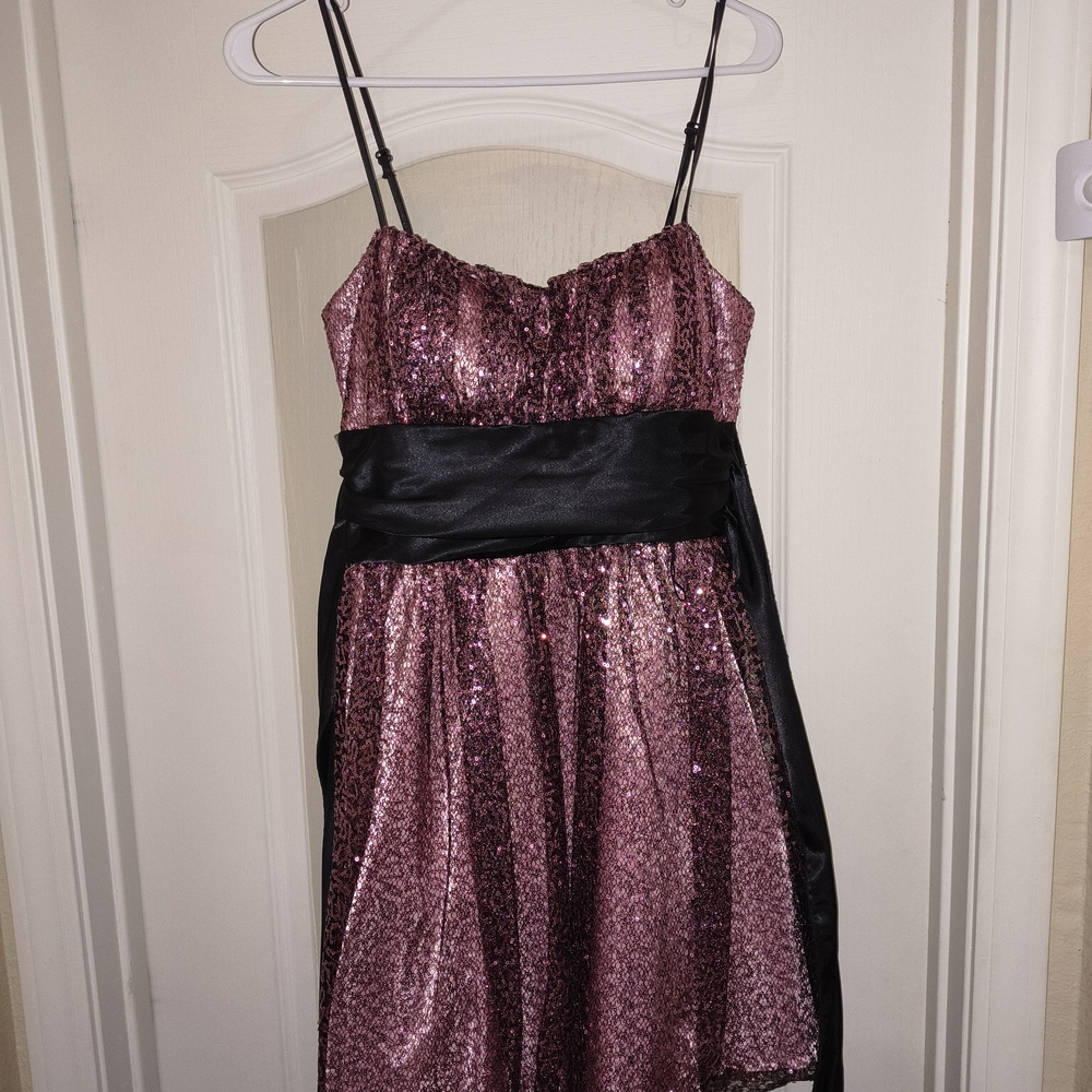 Deb Pink Satin Dress